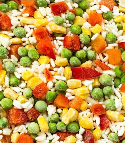Frozen Mixed Vegetables with Rice