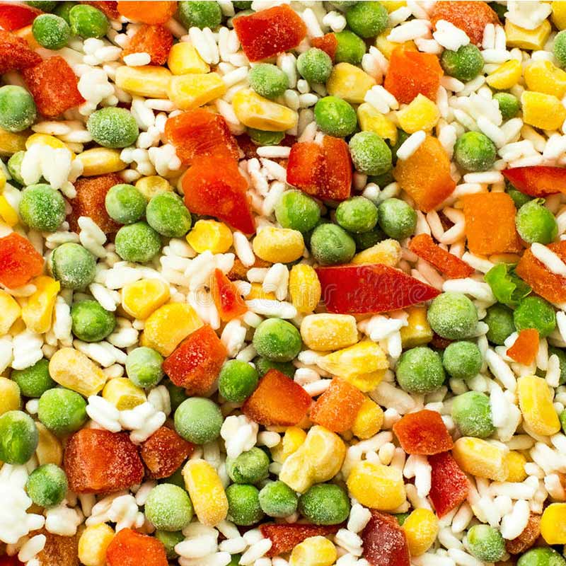 Frozen Mixed Vegetables with Rice